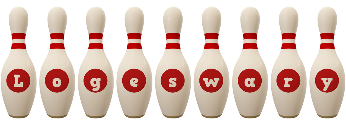 Logeswary bowling-pin logo
