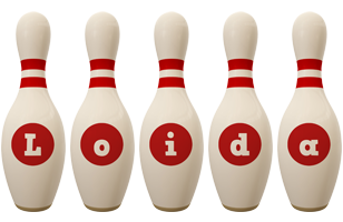 Loida bowling-pin logo
