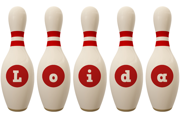 Loida bowling-pin logo