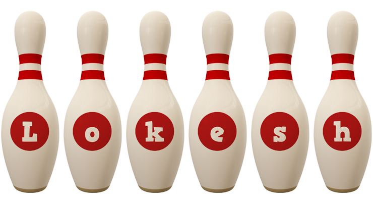 Lokesh bowling-pin logo