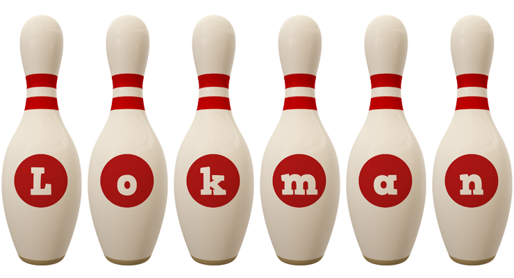 Lokman bowling-pin logo