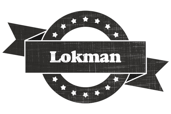 Lokman grunge logo