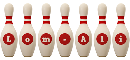 Lom-Ali bowling-pin logo