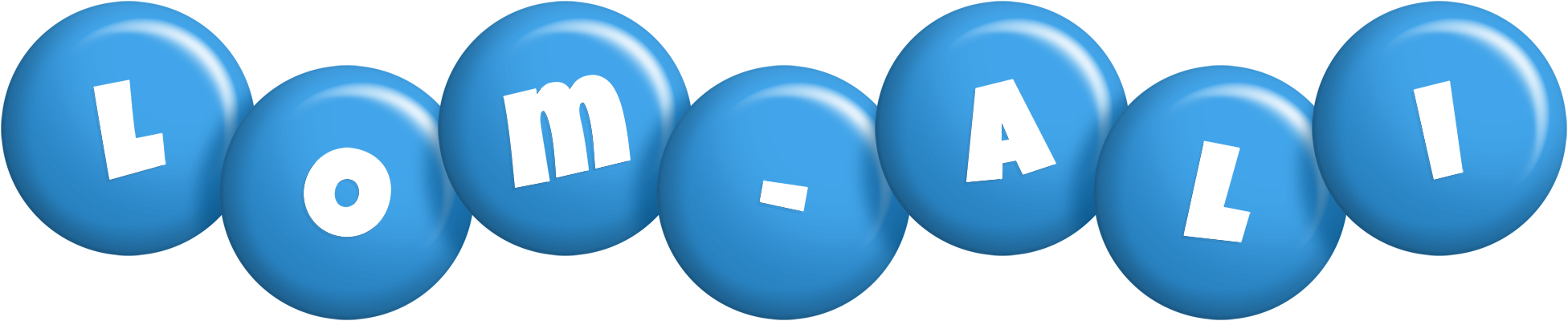 Lom-Ali candy-blue logo