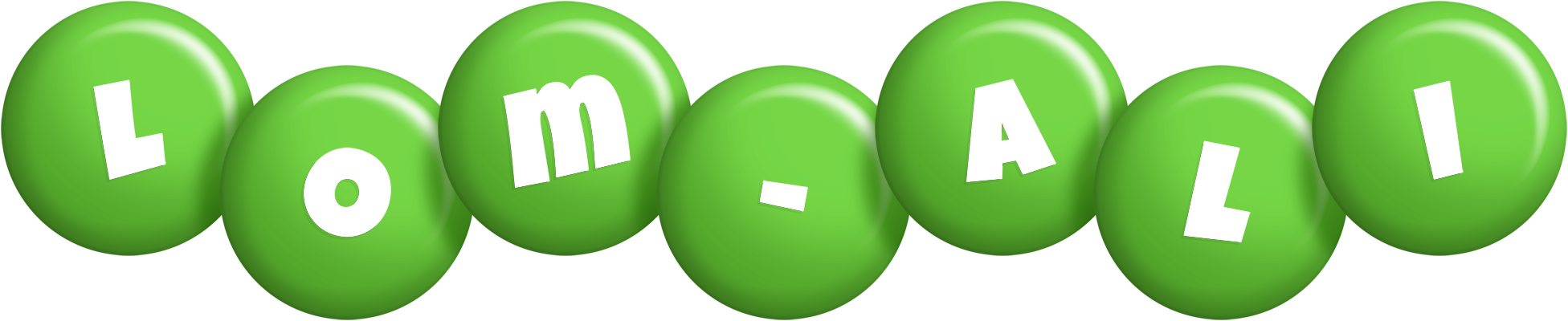 Lom-Ali candy-green logo