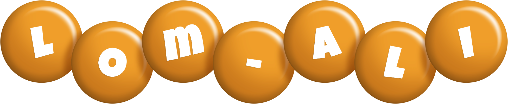 Lom-Ali candy-orange logo