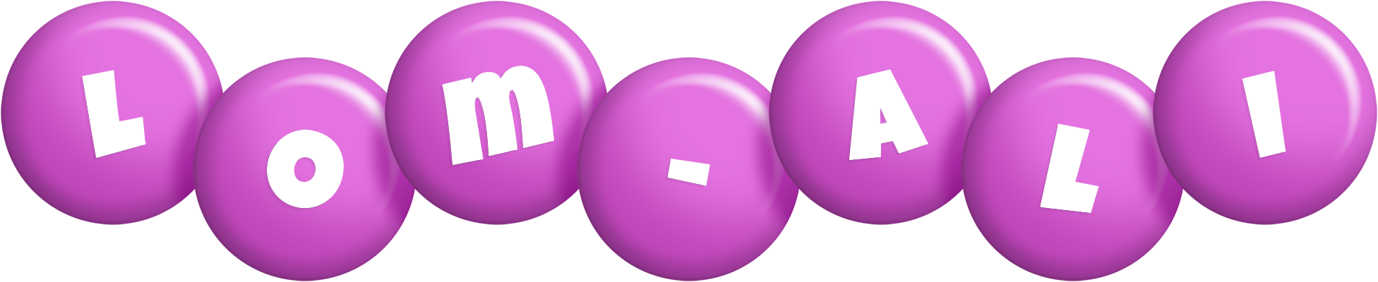 Lom-Ali candy-purple logo