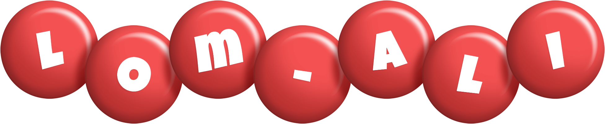 Lom-Ali candy-red logo