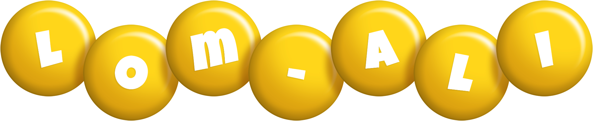 Lom-Ali candy-yellow logo