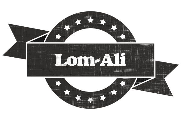 Lom-Ali grunge logo
