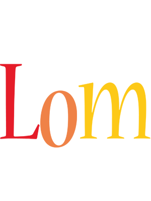 Lom birthday logo