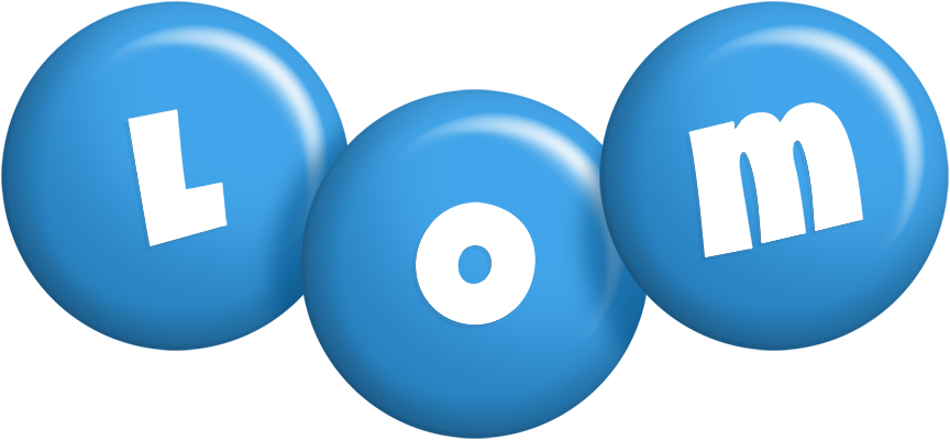 Lom candy-blue logo