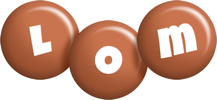 Lom candy-brown logo