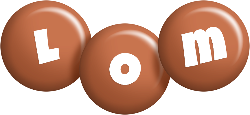 Lom candy-brown logo
