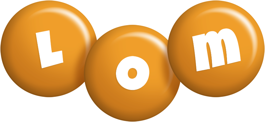 Lom candy-orange logo
