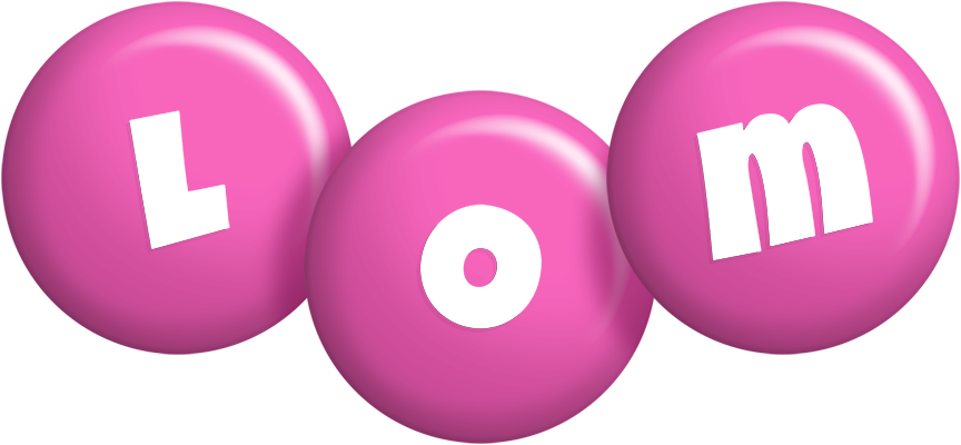 Lom candy-pink logo