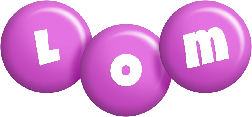 Lom candy-purple logo
