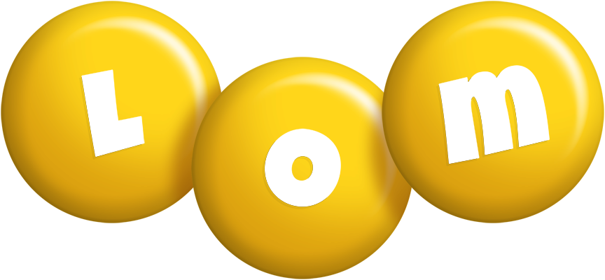 Lom candy-yellow logo