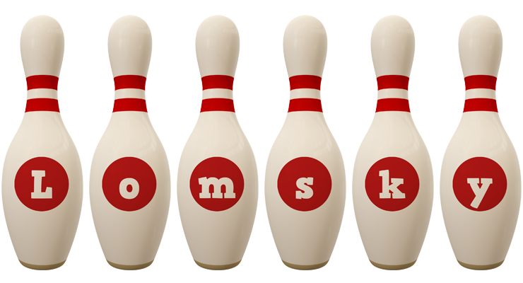 Lomsky bowling-pin logo