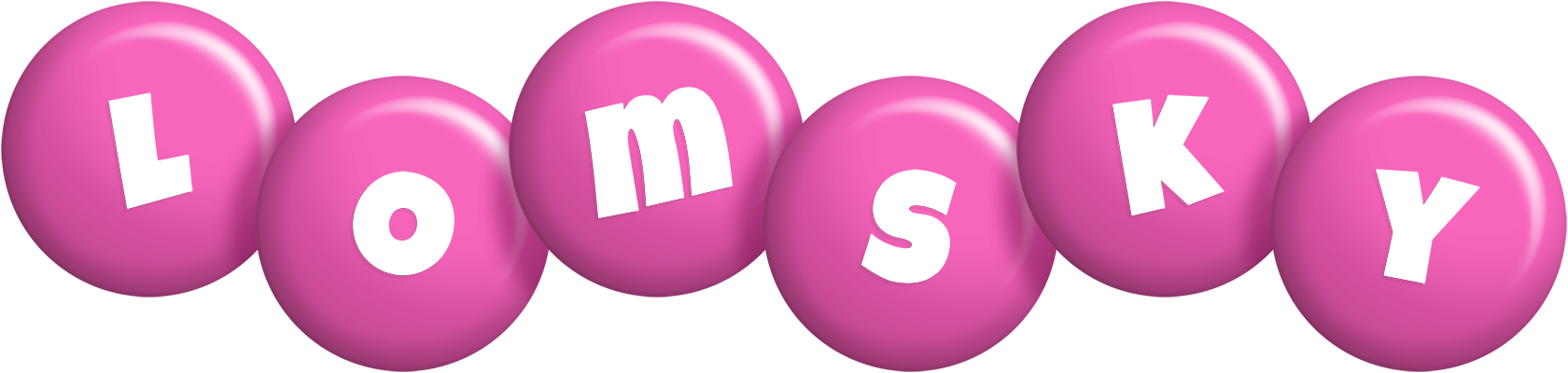Lomsky candy-pink logo