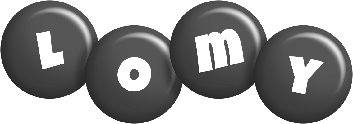 Lomy candy-black logo