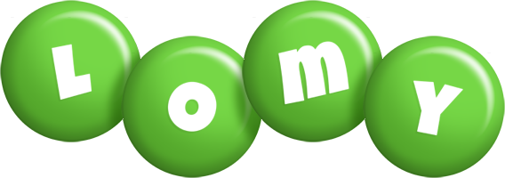Lomy candy-green logo