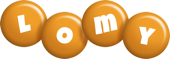 Lomy candy-orange logo