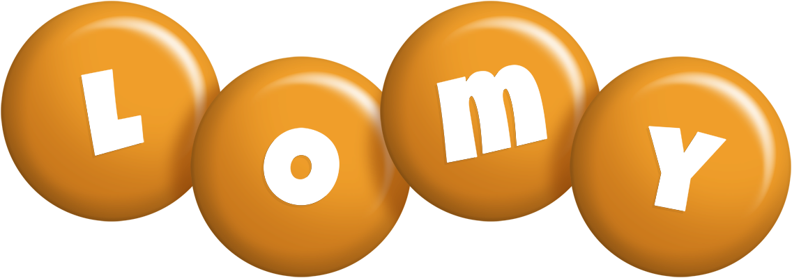 Lomy candy-orange logo