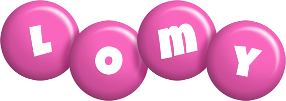 Lomy candy-pink logo