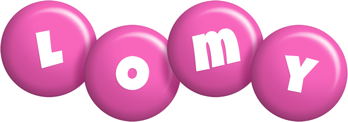 Lomy candy-pink logo