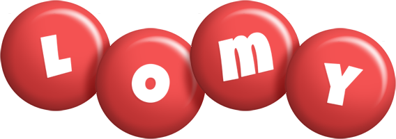 Lomy candy-red logo