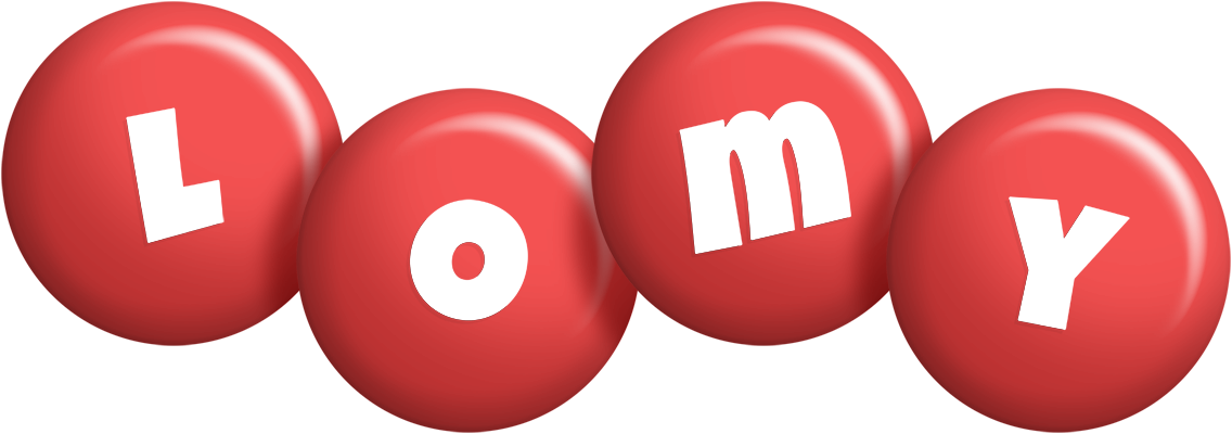 Lomy candy-red logo