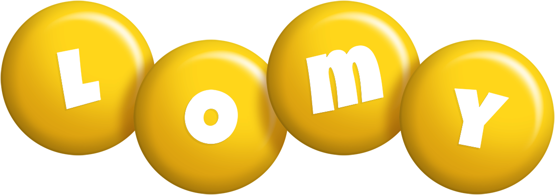 Lomy candy-yellow logo