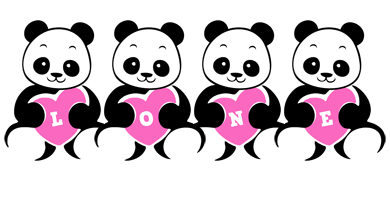 Lone love-panda logo
