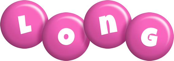 Long candy-pink logo