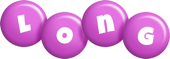 Long candy-purple logo