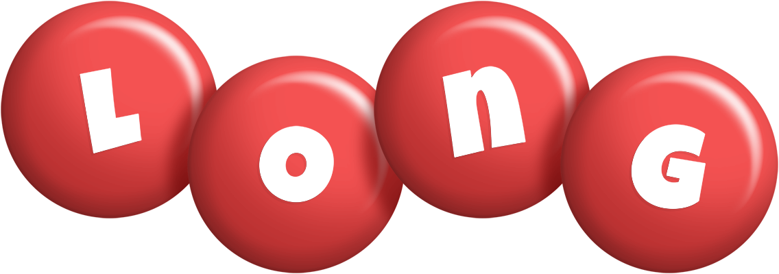 Long candy-red logo