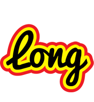 Long flaming logo