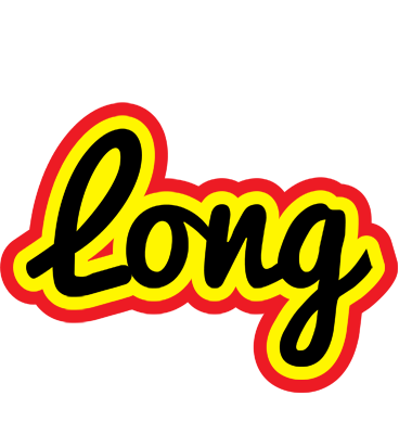 Long flaming logo