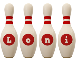 Loni bowling-pin logo