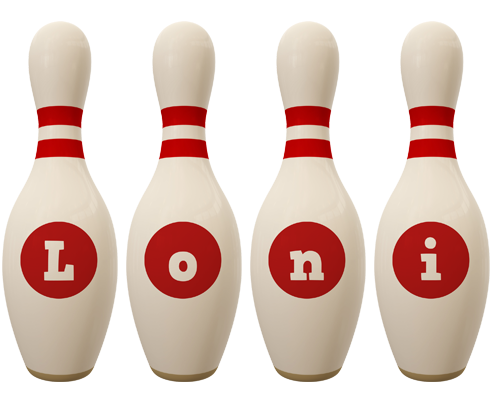 Loni bowling-pin logo