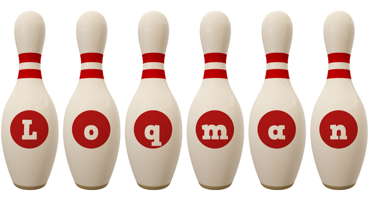 Loqman bowling-pin logo