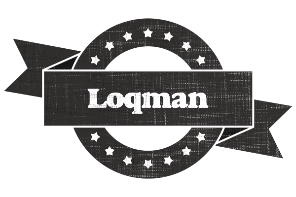 Loqman grunge logo