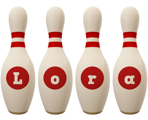 Lora bowling-pin logo