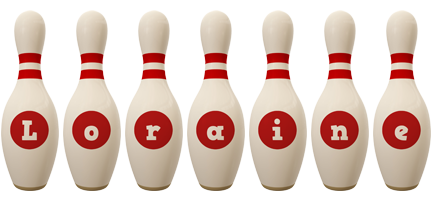 Loraine bowling-pin logo