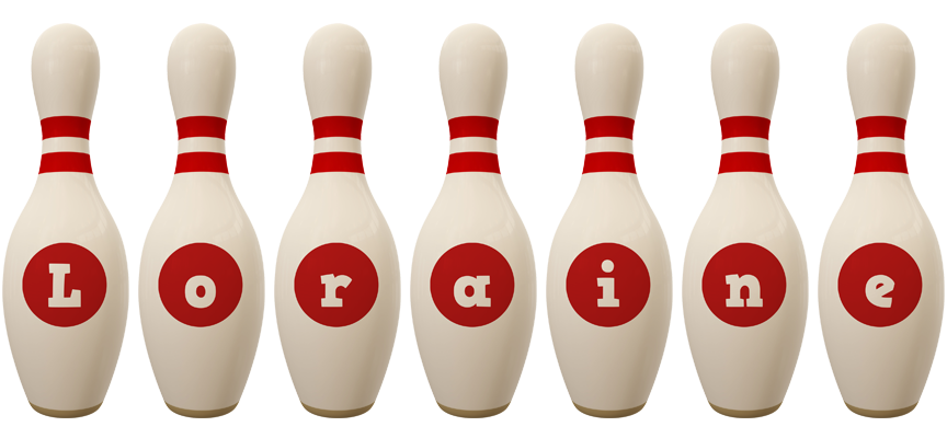 Loraine bowling-pin logo