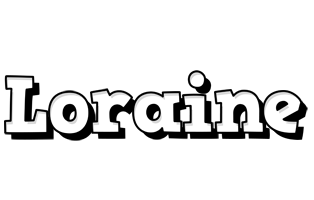 Loraine snowing logo