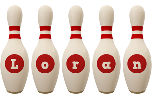 Loran bowling-pin logo
