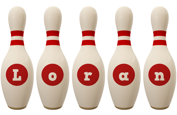 Loran bowling-pin logo