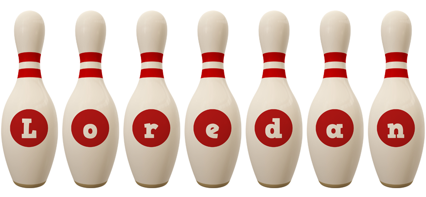 Loredan bowling-pin logo